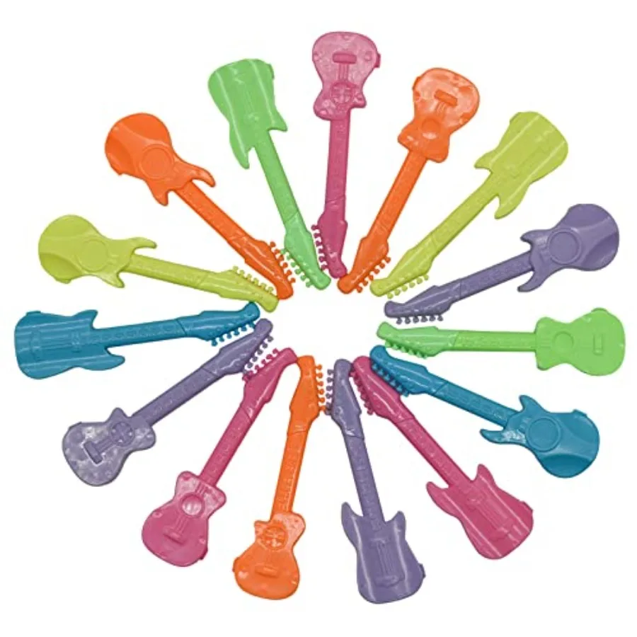 

48 PCS Mini Guitar Ballpoint Pens Novelty Music Pen Candy Color Simple Style Blue Ink for School Students Party