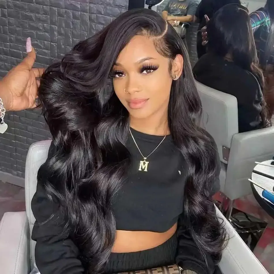 Body Wave 150 Density 13x4 Lace Frontal HD Transparent Human Hair Wig 30 40 Inch Lace Front Wigs Brazilian For Black woman