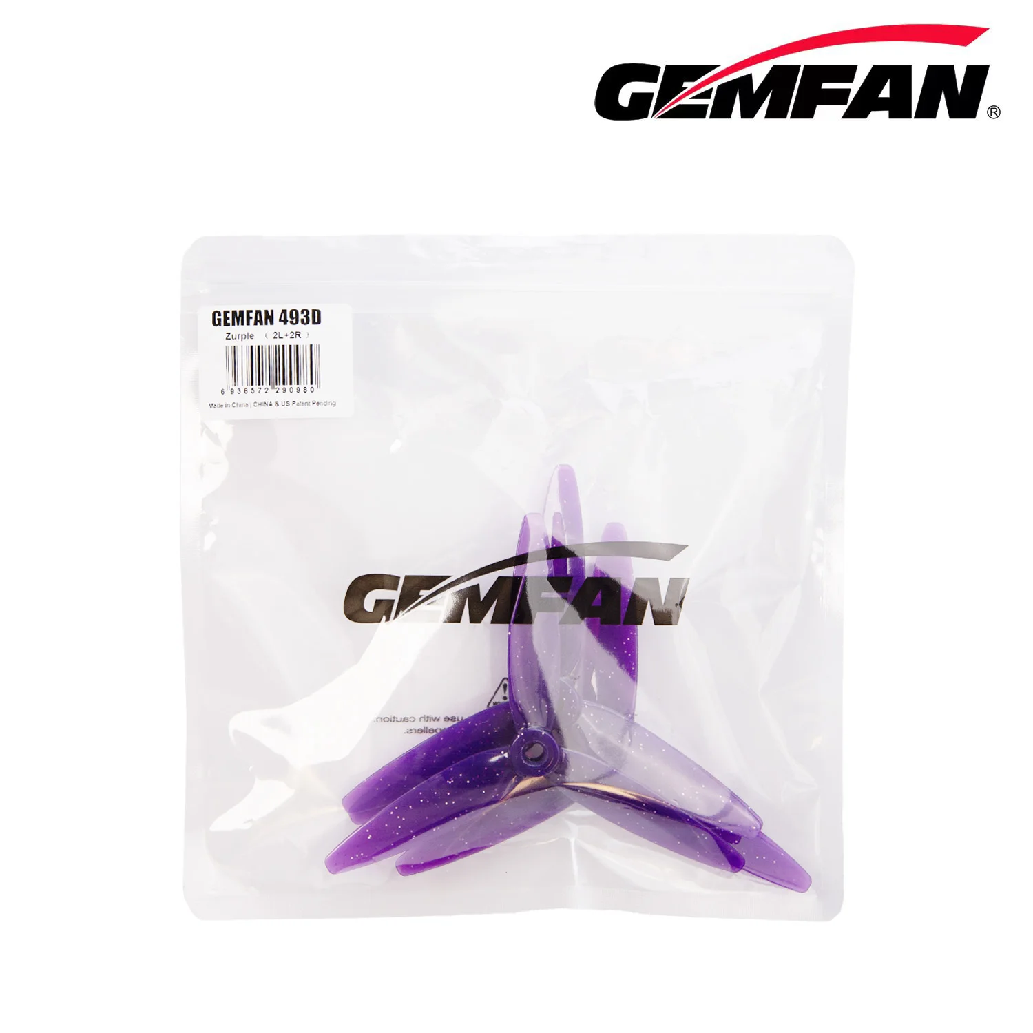 Gemfan 3ブレードプロップ 493D プロペラ 3Dフリースタイル飛行マニューバードローンPC CW CCWレーシング 4.9インチ RCドローンパーツ 4ペア/8個