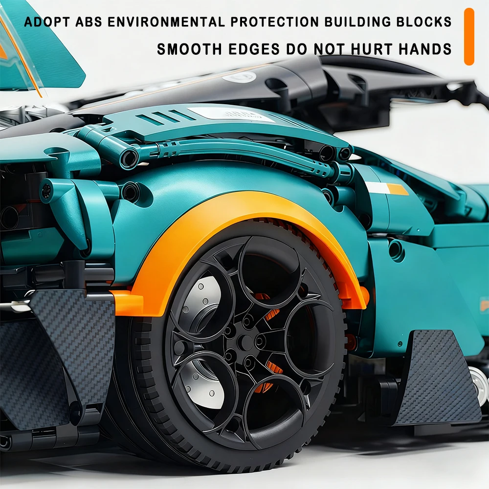مقياس 1:8 مارتن فولكان سيارة رياضية بنة نموذج سيارة تجميع صعبة عالية لعبة الطوب التقنية لصبي هدية