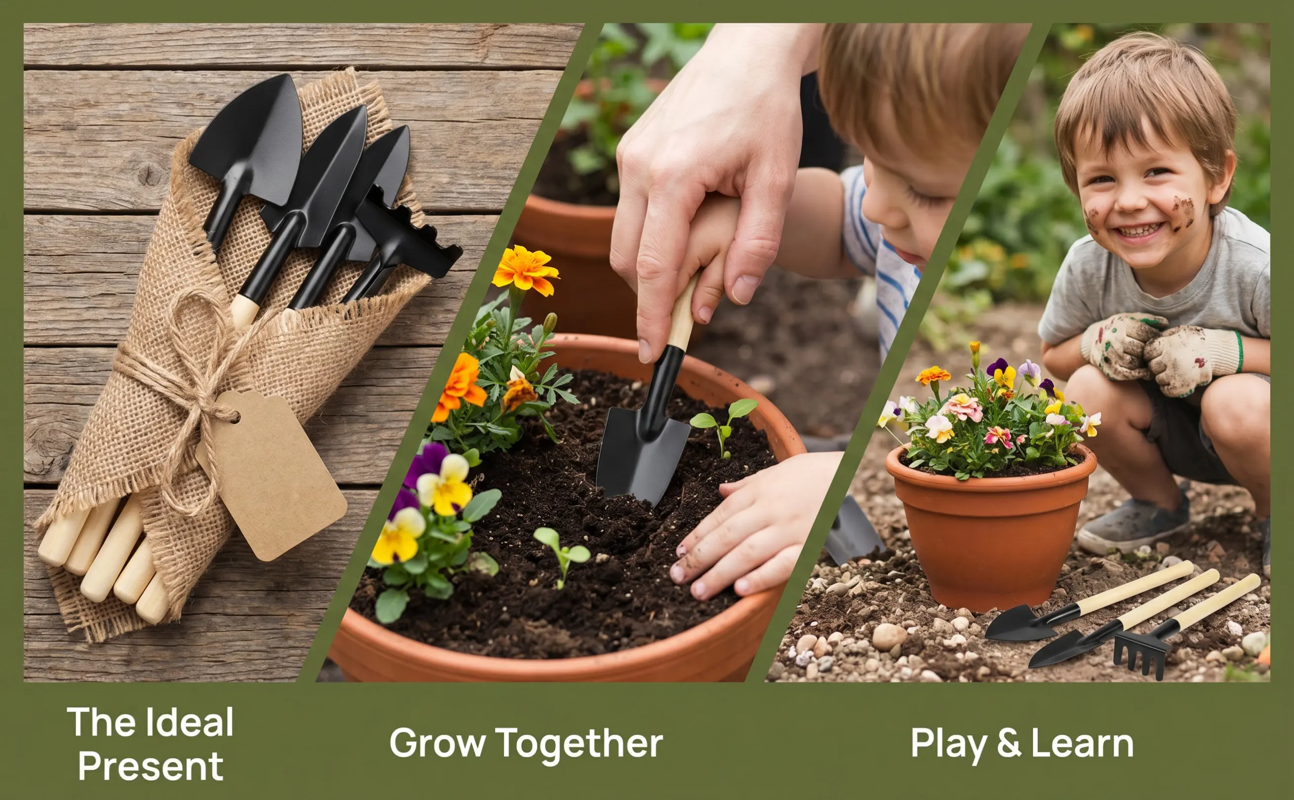 Gardening Tools Trowel - 2個セットのミニガーデンツールキット。軽量で木製のハンドルが付いた、移植や盆栽、土起こしに使える小型の手動式園芸用具。