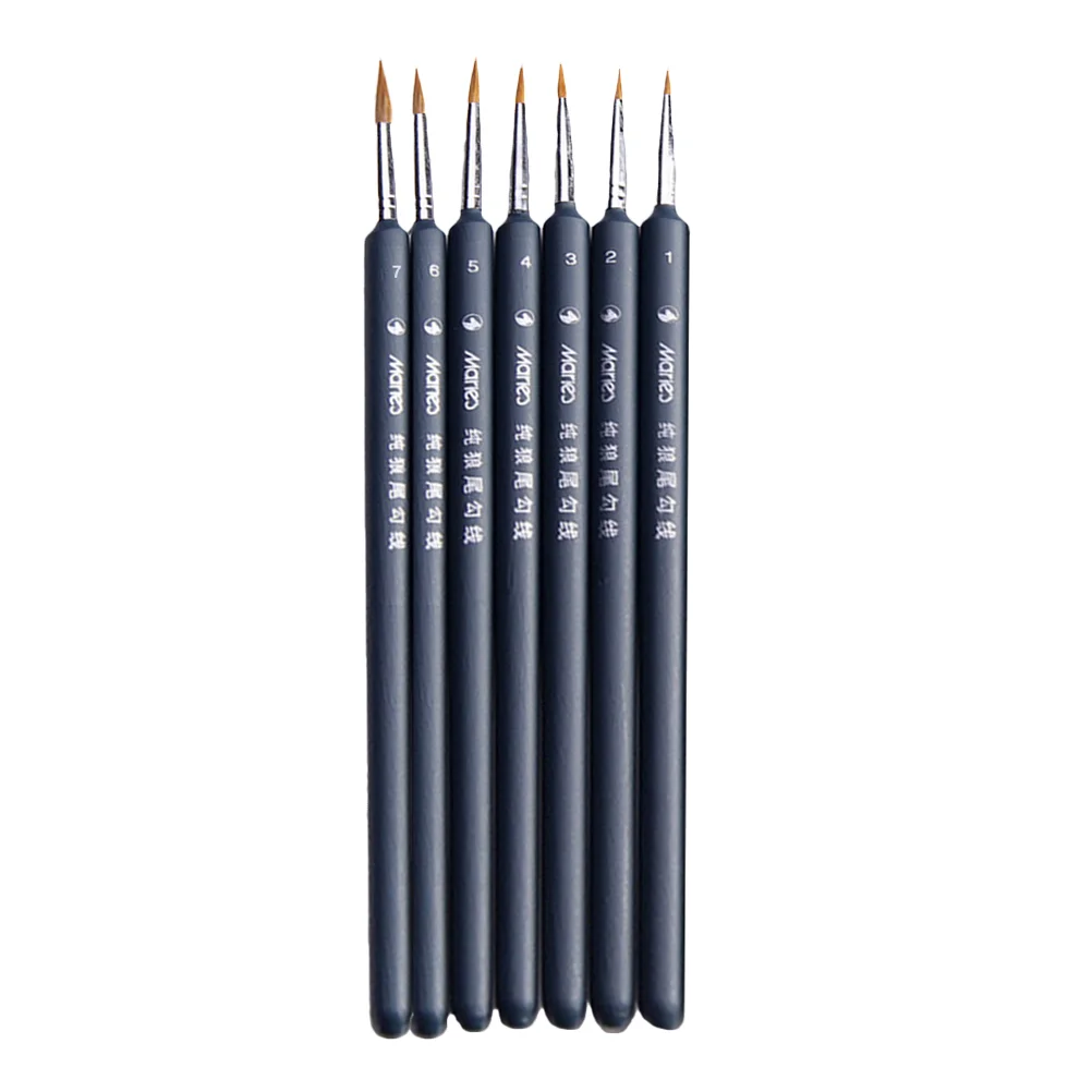 

7 Pcs Fine Detailing Brush Paint Suite Painting Tool Set Bamboo Miniature Practical