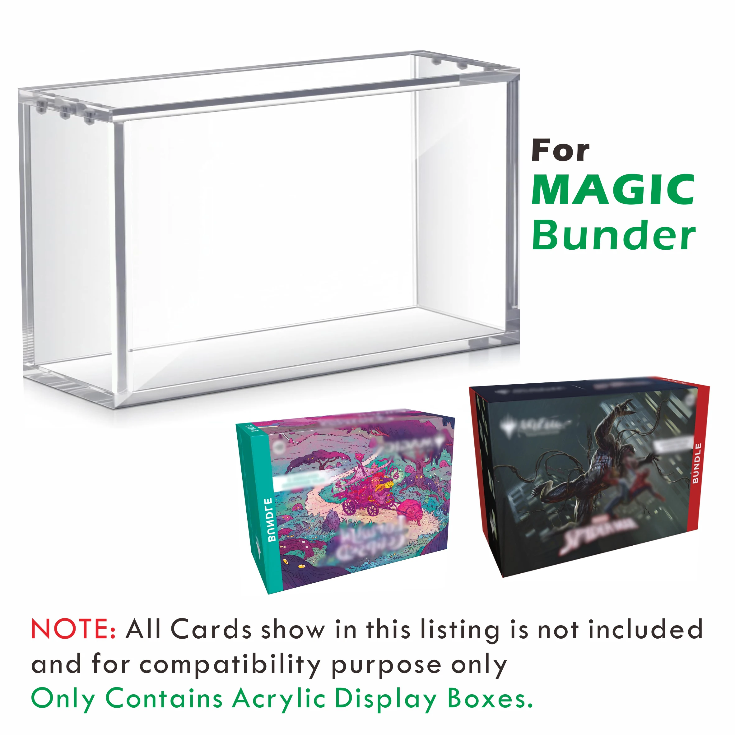Acrylic Magnetic Display Case For MAGIC Bunder 5MM Acrylic Clear Storage Box
