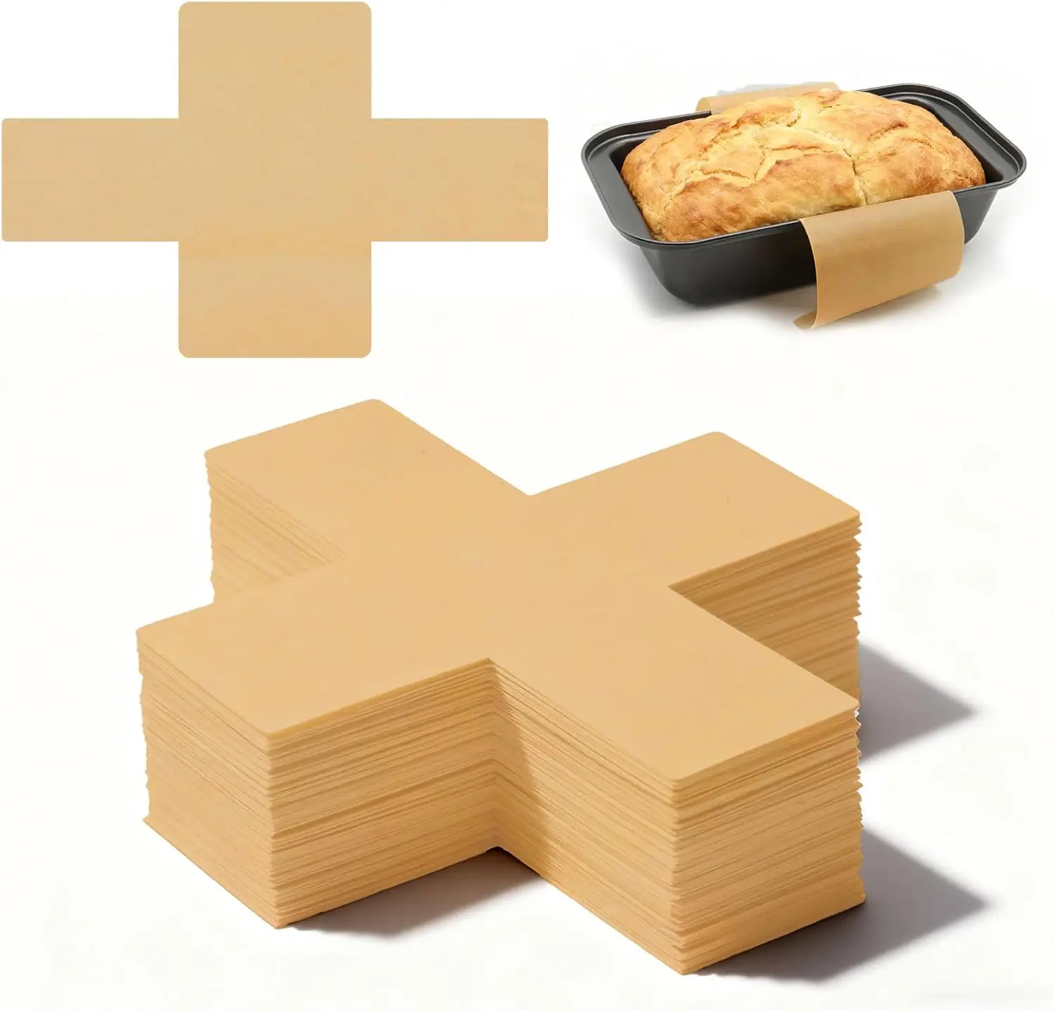 

Вкладыши для сковородок для хлеба Пергаментные вкладыши для сковороды с длинными ручками Одноразовая жиронепроницаемая бумага для выпечки Антипригарная пергаментная бумага для B