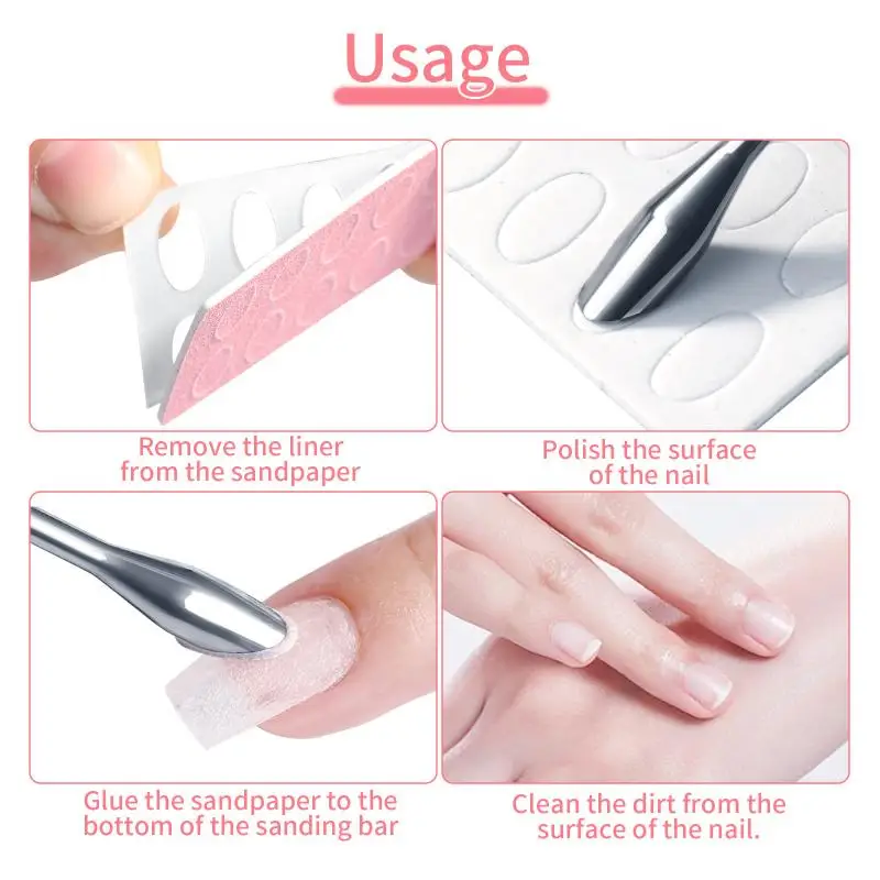 5/10 Arkuszy Samoprzylepnych Pchaczy do Skórek Paznokci Piaski 100 # 180 # 240 #   Zestaw do manicure: pilnik do paznokci, pilnik do usuwania odrostów, papier ścierny do polerowania.