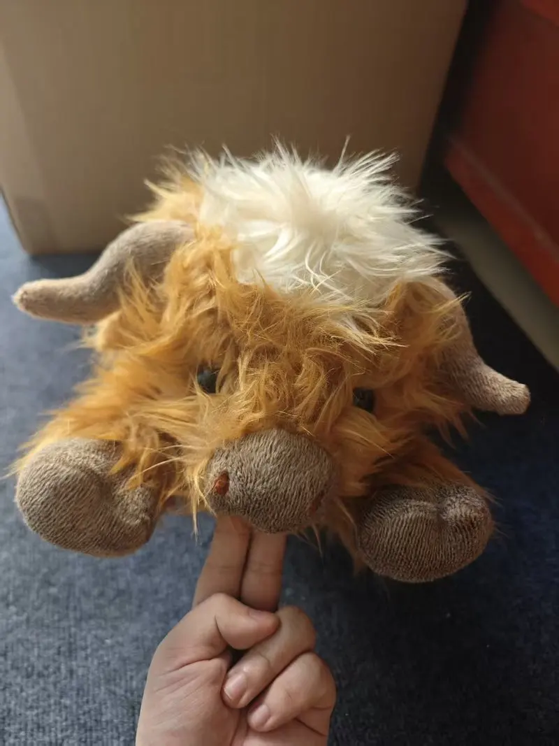 محاكاة المرتفعات البقرة الحيوان أفخم دمية لينة محشوة المرتفعات البقرة الماشية ألعاب من نسيج مخملي بلوشي هدية للأطفال بنين بنات #3