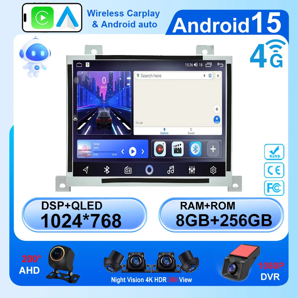 Radio de coche Android 15 de 8,4 pulgadas para Dodge Charger Challenger 2015-2019 reemplazo inalámbrico Carplay Android Auto unidad central estéreo