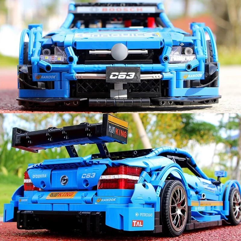Technical Sports Car MOULD KING 13073 Building Blocks APP Racing Drift C63 DTM Vehicle Brick Puzzle DIY Toys Brithday Gifts Kids