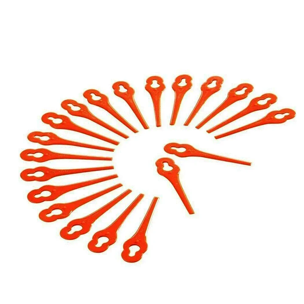 20/100 Viên Cỏ Tông Đơ Cắt Lưỡi Dao Bàn Chải Cắt Đầu Cánh Quạt Bằng Nhựa Cho FUXTEC 20V FX-E1RT20 Không Dây Strimmer Bãi Cỏ máy Cắt Cỏ