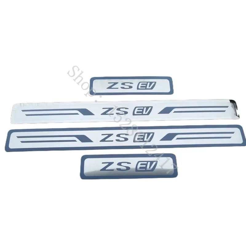 For MG ZS ZS EV HS 2017 2018 2019~2024 Door Sill Scuff Plate Trims Threshold Kick Pedal Protect Stainless Steel car Accessories