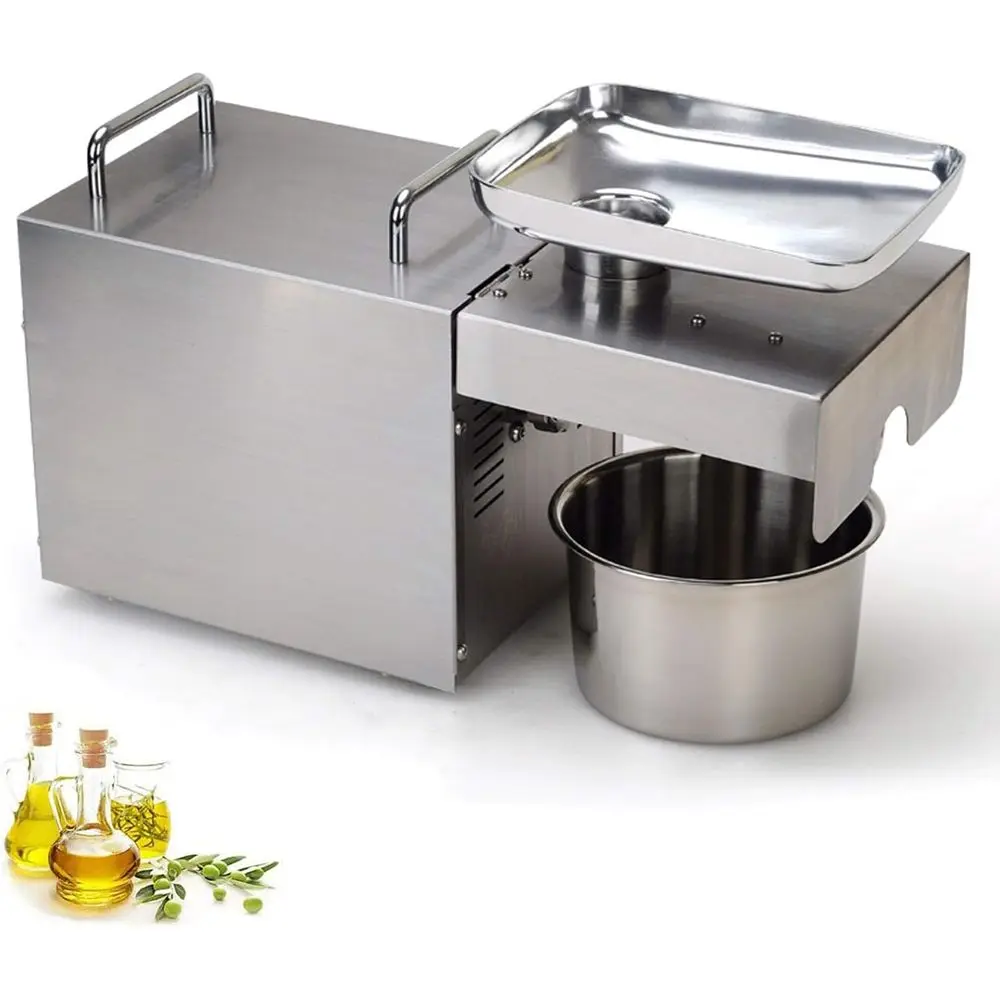 เครื่องสกัดน้ำมันผลไม้เหล็กอัตโนมัติสำหรับบ้านและธุรกิจ - 3-6 กก./ชม., 110V