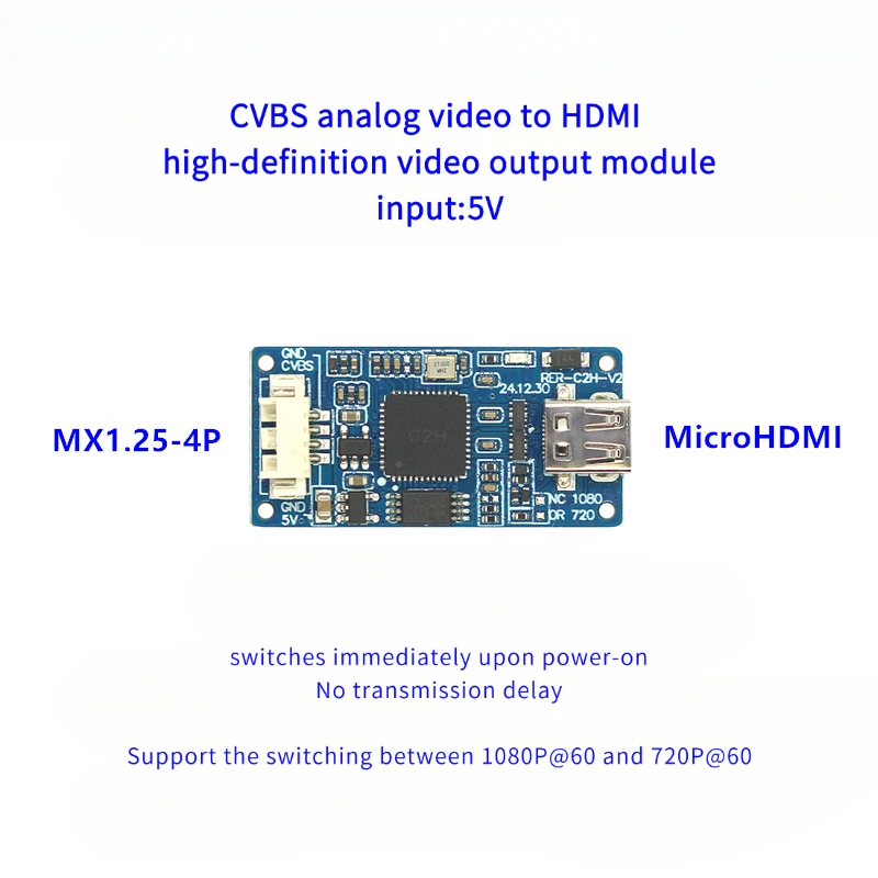 

CVBS to HDMI analog video to high-definition HDMI video output module 1080P compatible with PAL/NTSC