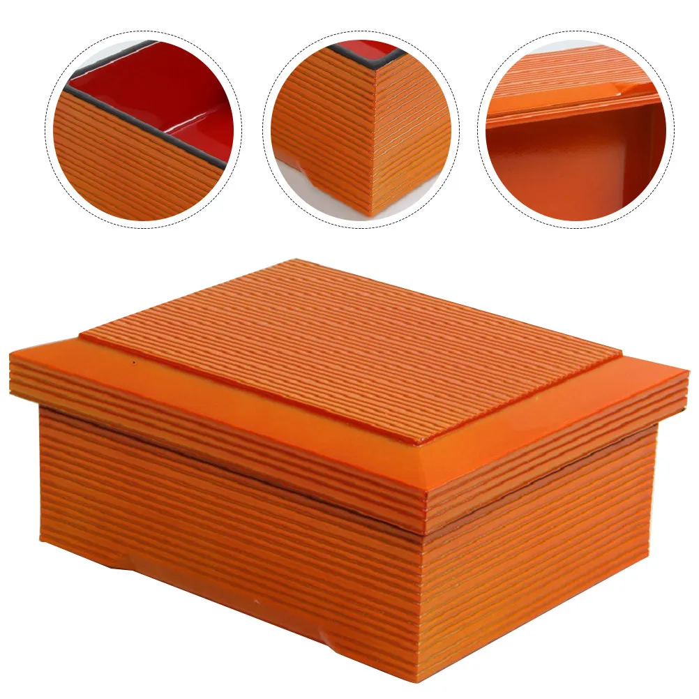 

1Set Japanese Bento Box Lightweight Food Container for Sushi Eel Rice Covered Bento Tray for School Camping Restaurant Use