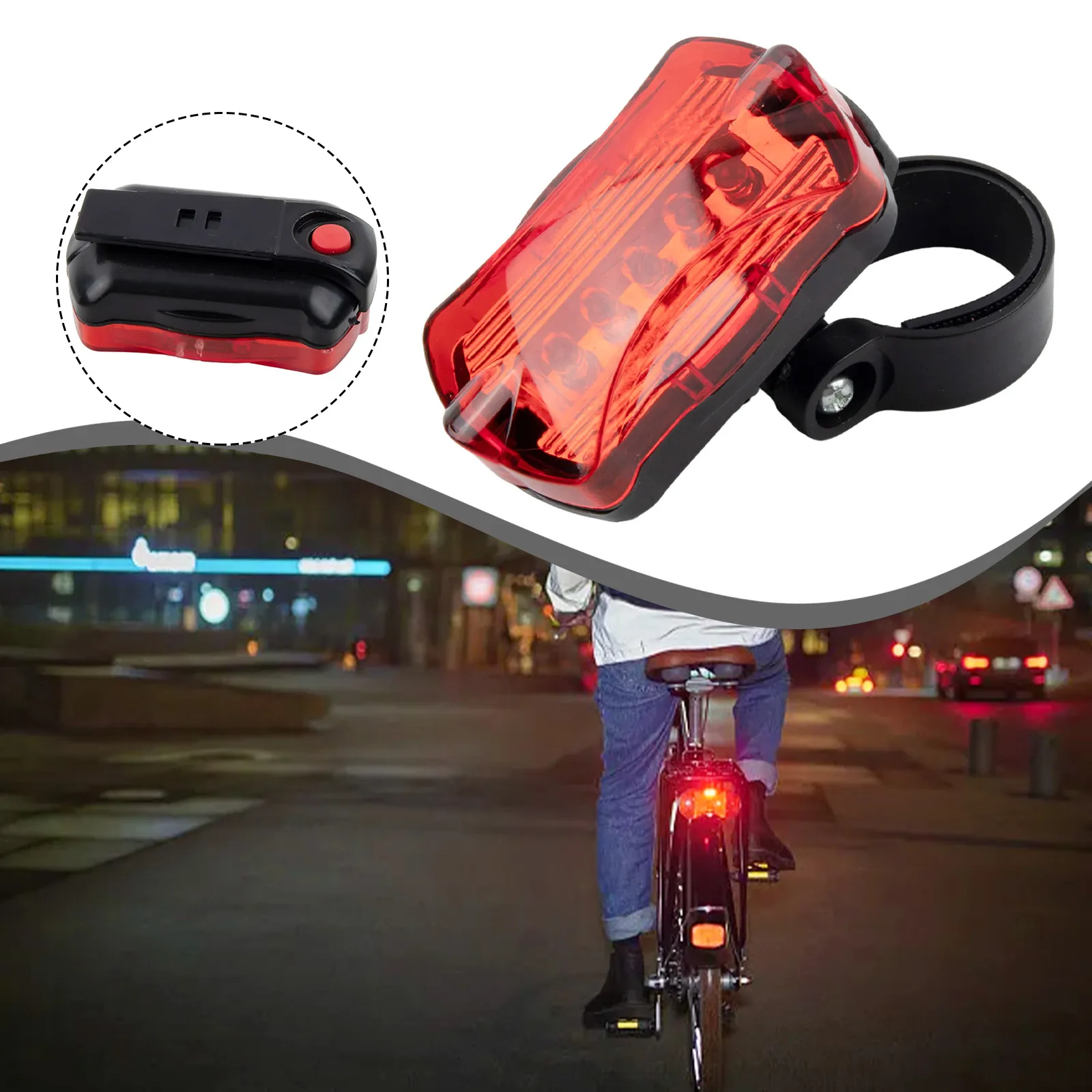 1pc Fahrrad Rücklicht Fahrrad vorne Rücklicht 5 hoch helle A-Level LED Lampe Perlen MTB Rennrad Fahrrad zubehör