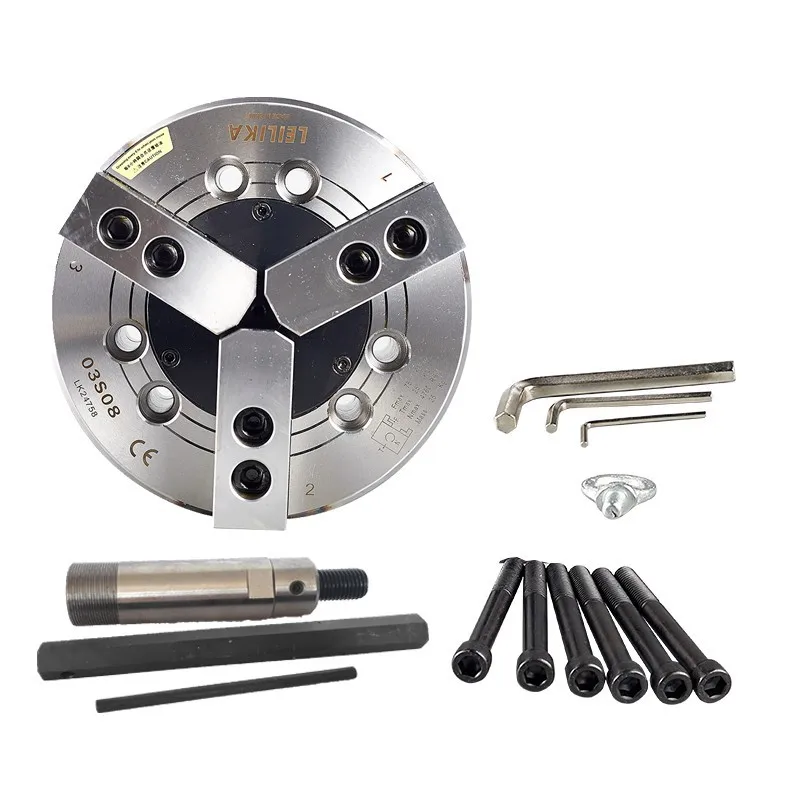 All steel hollow solid hydraulic three jaw chuck hydraulic power chuck 5 6 8 10 12 15 inches