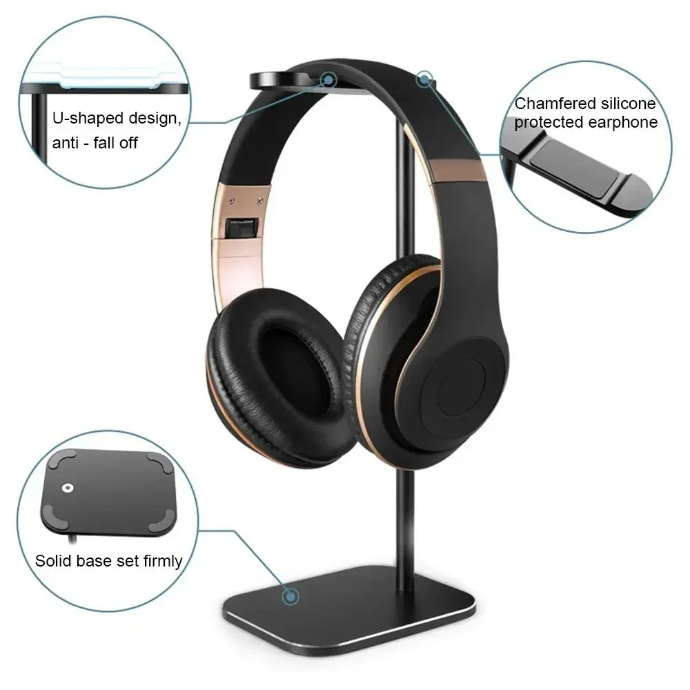 Headphone Stand Desktop Storage Display Gaming Earphone Stand for PS5 Pulse Elite Aluminium Alloy Headset Holder Anti-slip Base