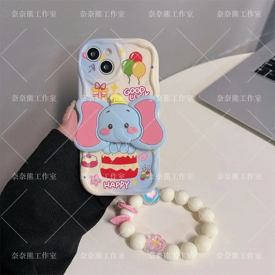

Dumbo 3D Wave Bracket Bracelet Case for Samsung A73 A72 A71 A55 A54 A53 A35 A34 A33 A25 A24 A23 A15 A14 A13 A05 A04 4G 5G Cover
