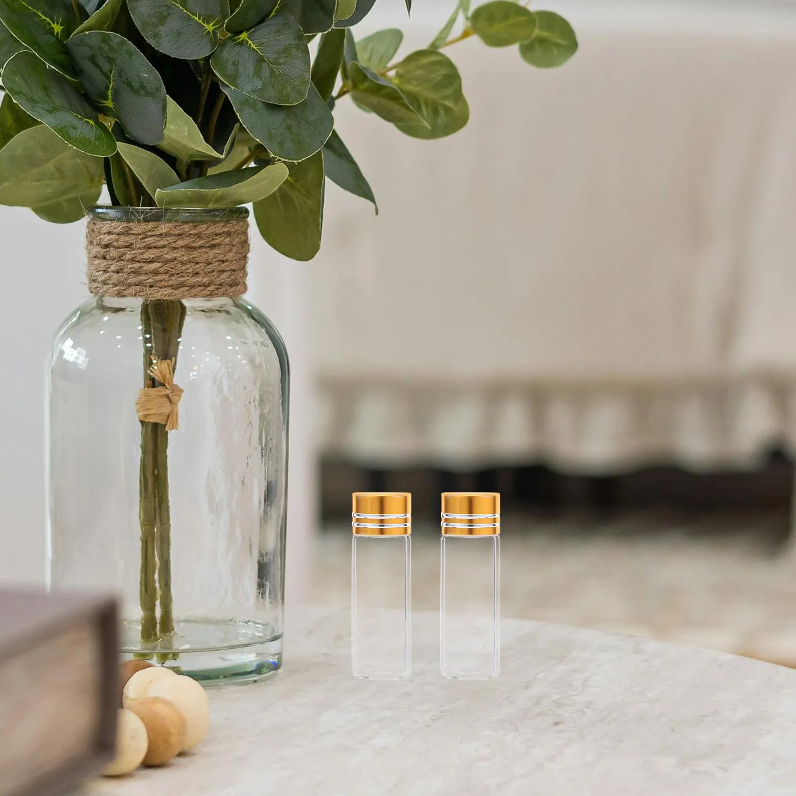 24Pcs Perfume Sample Bottles Transparent Glass Clear Small Vials Refillable Sealed Mini Essential Oil Bottles Travel view 5