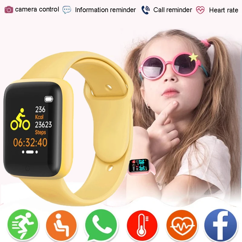 Smart Watch Kids Fitness Tracker Heart Rate Monitor Blood Women Digital Bracelet Boy Girl Children Wristwatches Men Women Watch