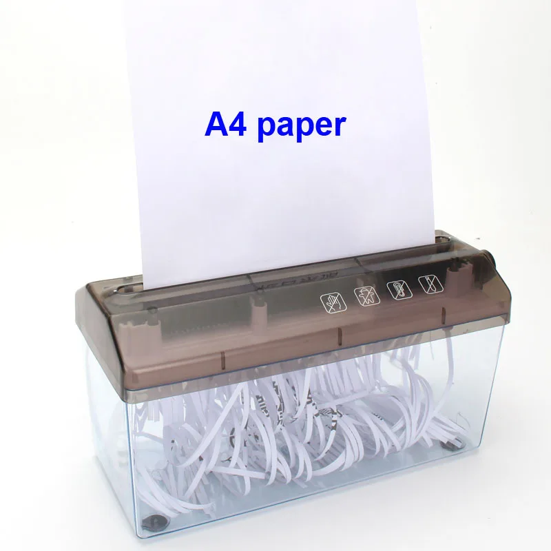 A4 Paper Shredder Desktop Strip Small Hand Paper Shredder Machine Confidentiality of Office Documents trituradora de papel