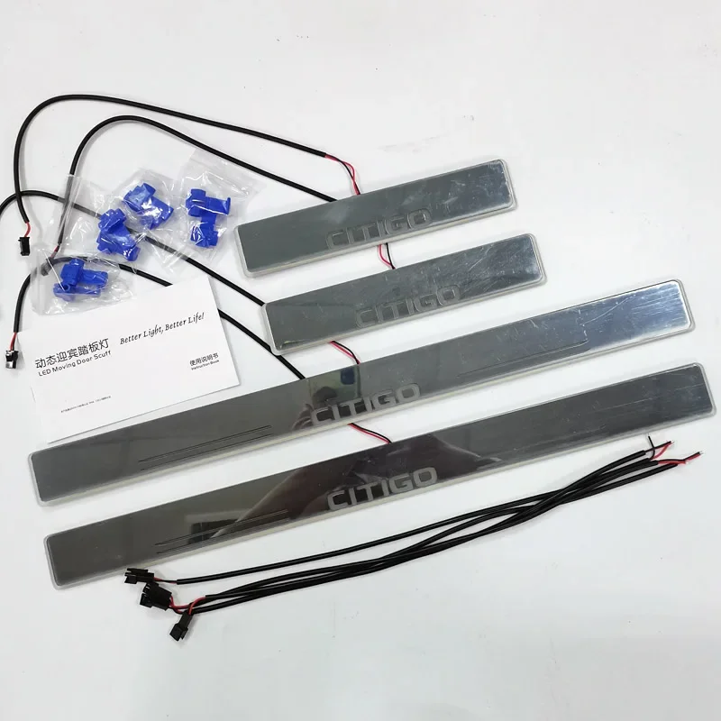 

LED Car Pedal Light For Skoda Citigo 2011-2020 Pathway Welcome Scuff Door Sill Moving Light Auto Accessory
