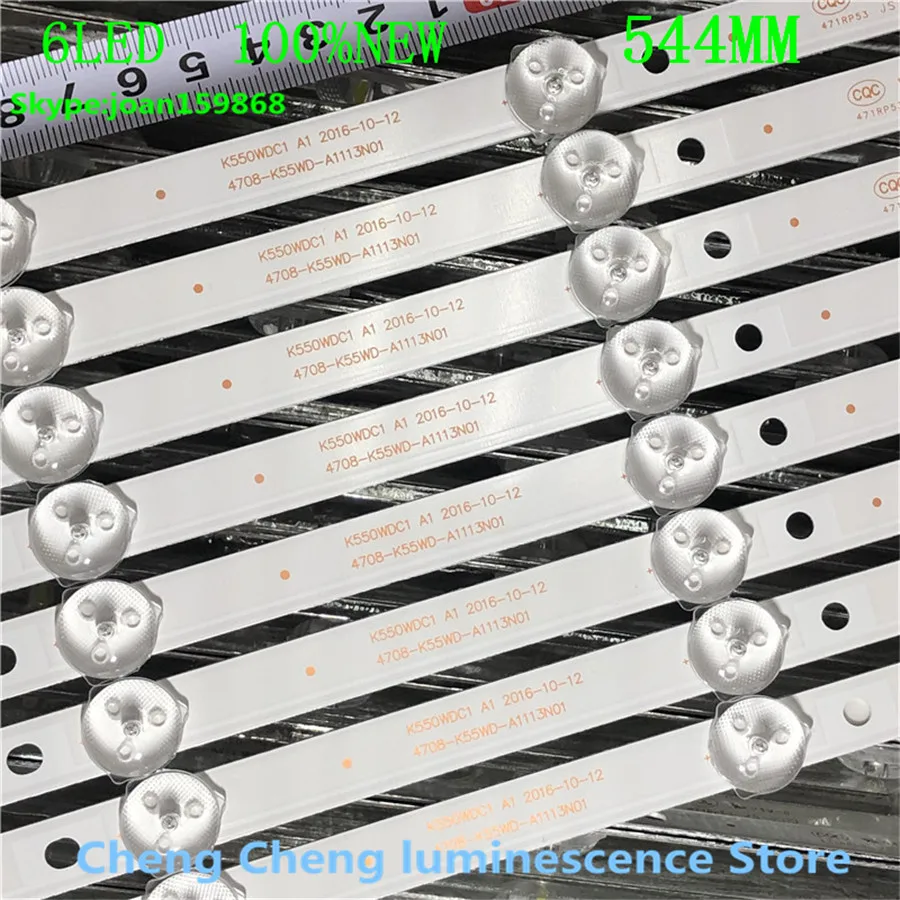 LED Backlight strip 6 lamp K550WDC1 A1/A2 4708-K55WDC-A2113N01 For FOR 55'' TV 55U5080 55PUF6022/T3 100%NEW