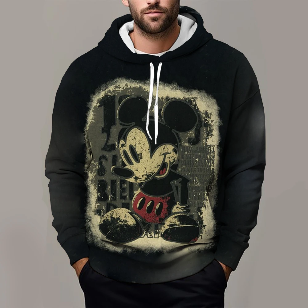 2024 Disney Mickey Mouse 3D Print Hoodie Mens Womens Casual Sports Pullover Hoodie Cartoon  Kid Girl Boy Hoodie Fashion Street