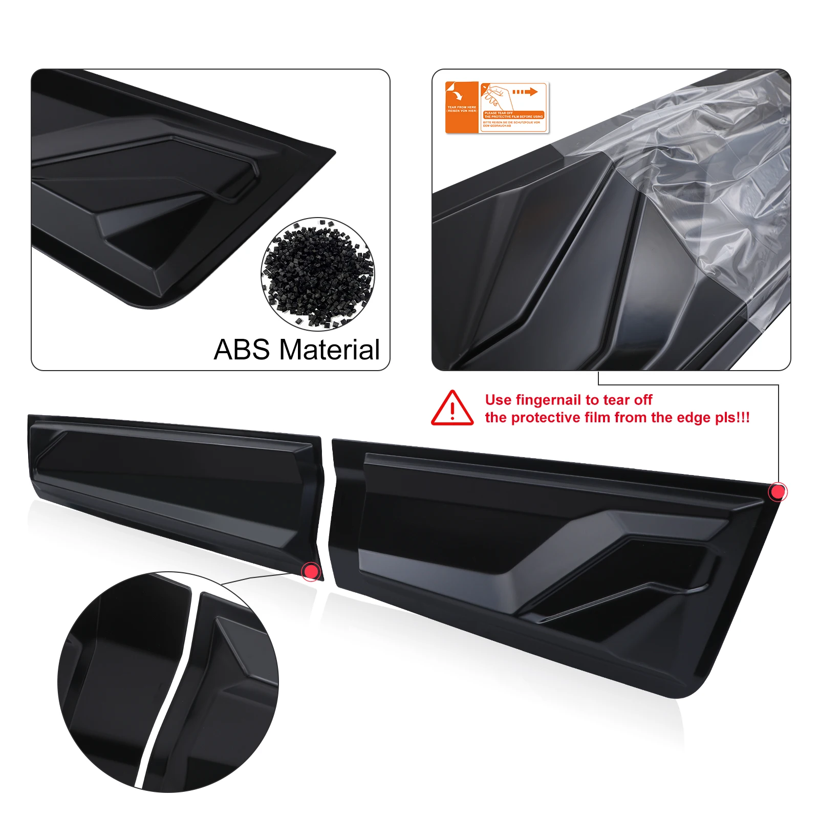 Body Guard Molding Cover Matte Black Side Door Body Cladding For ISUZU D-MAX 2020 2021 2022 2023 Dual Cab Accessories