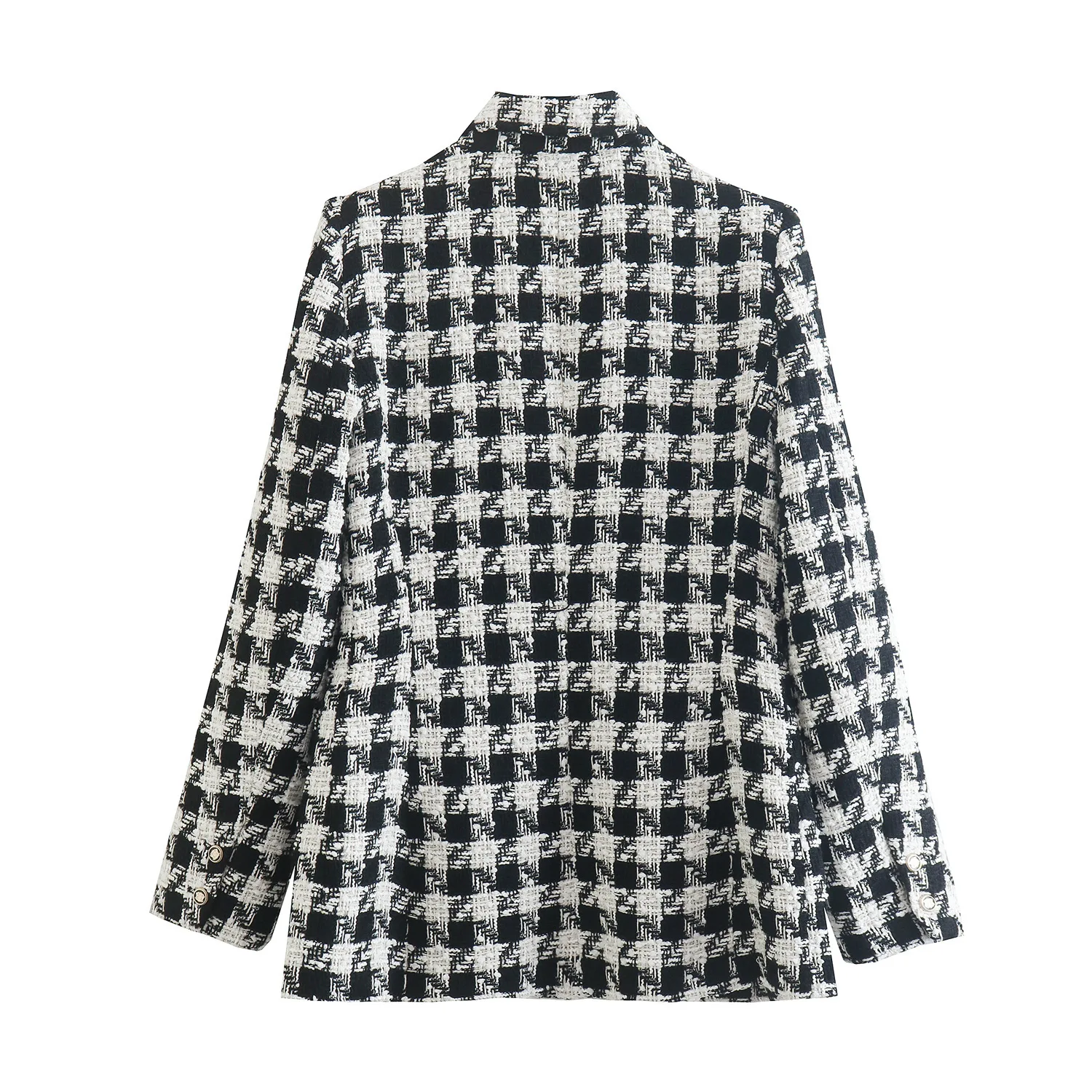 2023 Autumn New Women's Jacket Small Suit Houndstooth Suit Fashion Casual Lady Single Button Jacket Top Fall Jacket for Women