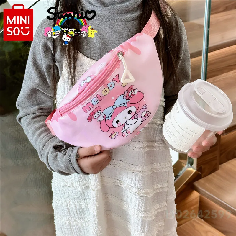 Miniso neue Kinder Umhängetasche modische und hochwertige Damen Handy tasche Cartoon niedlichen und vielseitigen Mädchen Hüft tasche