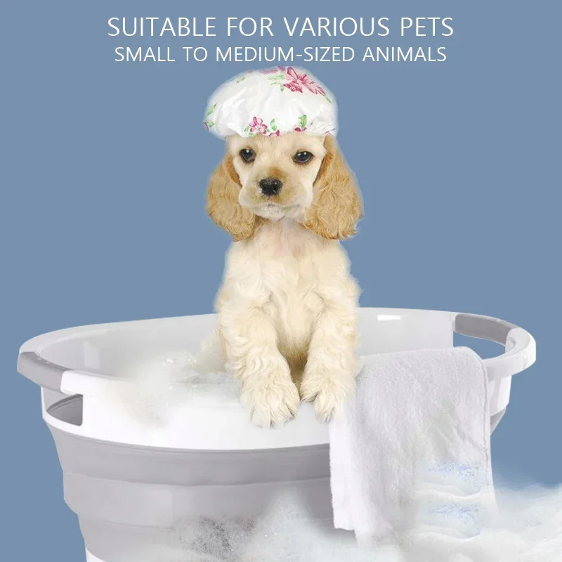 Foldable Pet Shower Bathtub Portable Silicone Puppy Cats Bath Tubs Multifunction Thick Small Dog Bathtub Cleaning Supplies