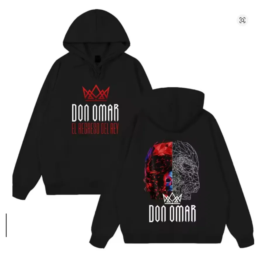 Rapper Don Omar The Last King Tour Funny Hoodie Hip Hop Graphic Sweatshirt Streetwear Harajuku Tracksuit Oversized Clothes