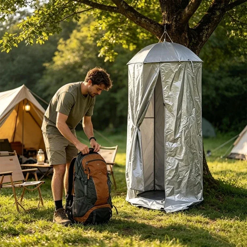 Outdoor Portable Privacy Shower Tent Lightweight Changing Shelter Waterproof Camping Bath Toilet Tent for Beach Hiking Travel