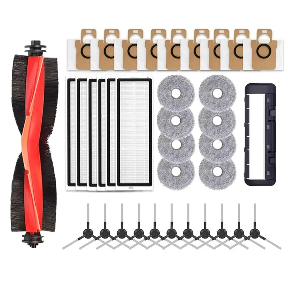 

【РАСПРОДАЖА】Запасные части и аксессуары для робота-пылесоса Xiaomi X20 Max/D109GL: основная и боковые щетки, HEPA-фильтр, тряпка для влажной уборки, мешок для сбора пыли