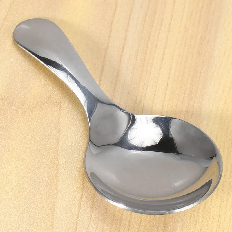 10 Pcs Stainless Steel Short Handle Spoons Mini Salt Spoons Condiments Spoon Dessert Spoon Tea Coffee Spoons,Silver image 4