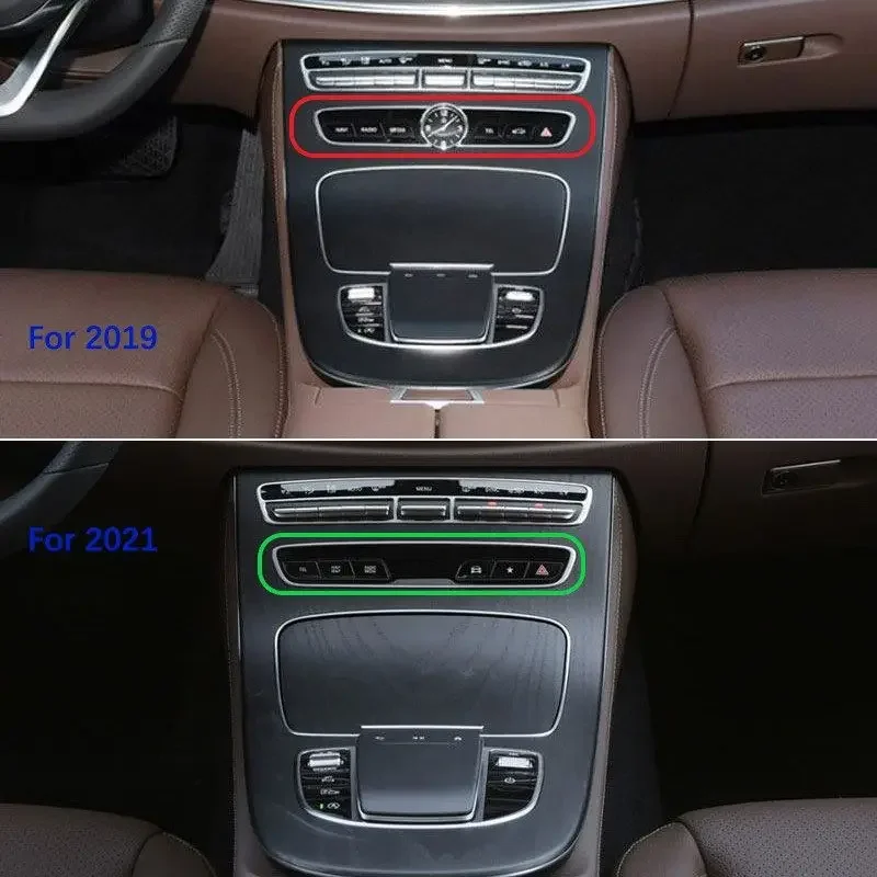 Autocollant de couverture de panneau de changement de vitesse ABS, pour Mercedes Benz classe E W213 S213 A238 C238 2019 2020 2021