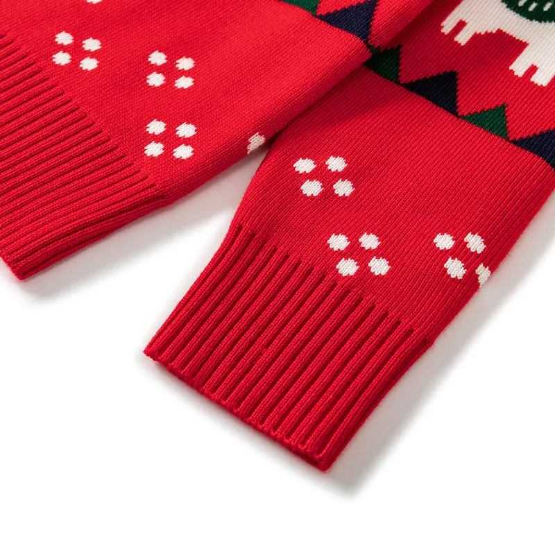 Factory direct sales of new European, American autumn and winter cartoons, Christmas deer children's sweaters, girls' baby slee