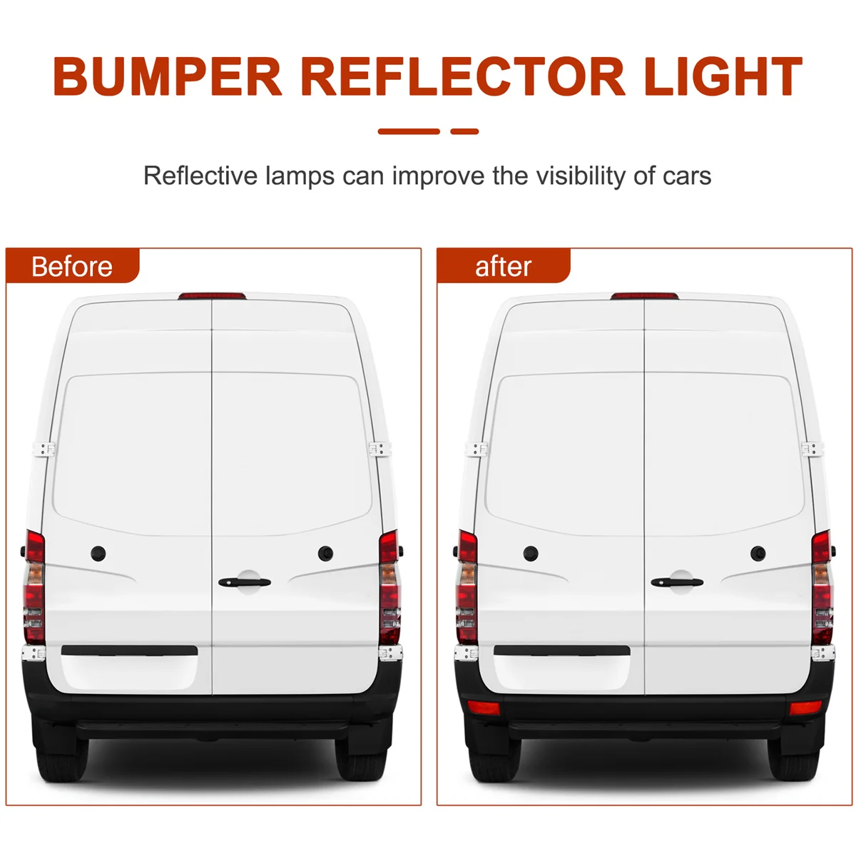 Lampu reflektor Bumper belakang, lampu reflektor Bumper belakang untuk Mercedes Benz Dodge W906 2006-2016