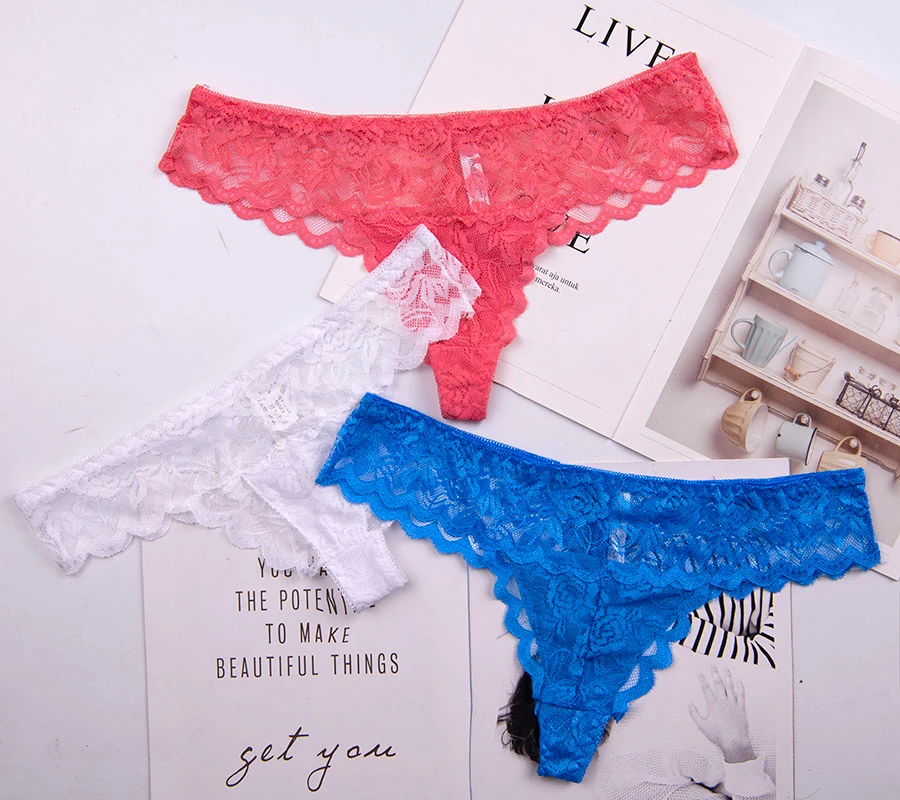 Sexy Ladies Cotton Mesh Transparent Panties Thongs String lingerie Fashion Low-Rise Women Underwear Seamless Briefs 1pcs 87169