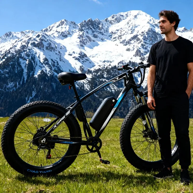 BR Stock FAST SHIPPING EXW Price Alloy 48v 500W 26 Inch Fat Tire Electric Bike Electric Mountain Cruiser Bike Bicicleta Eletrica