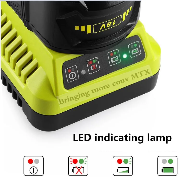 For Ryobi Replacement Charger for Ryobi Ni-CD Ni-MH Li-ion 14.4V 18V Battery P107 P108 P108 ONE+ P110 fast charging 3A Hotsell