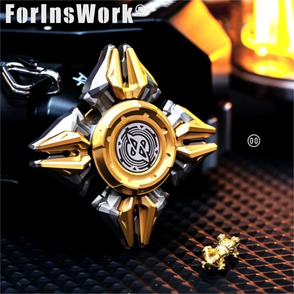 YEDC Stainless Steel Gold Plated King Kong Pig EDC Spinning Top Linked Gyro Stress Relief Toy Metal Fidget Spinner