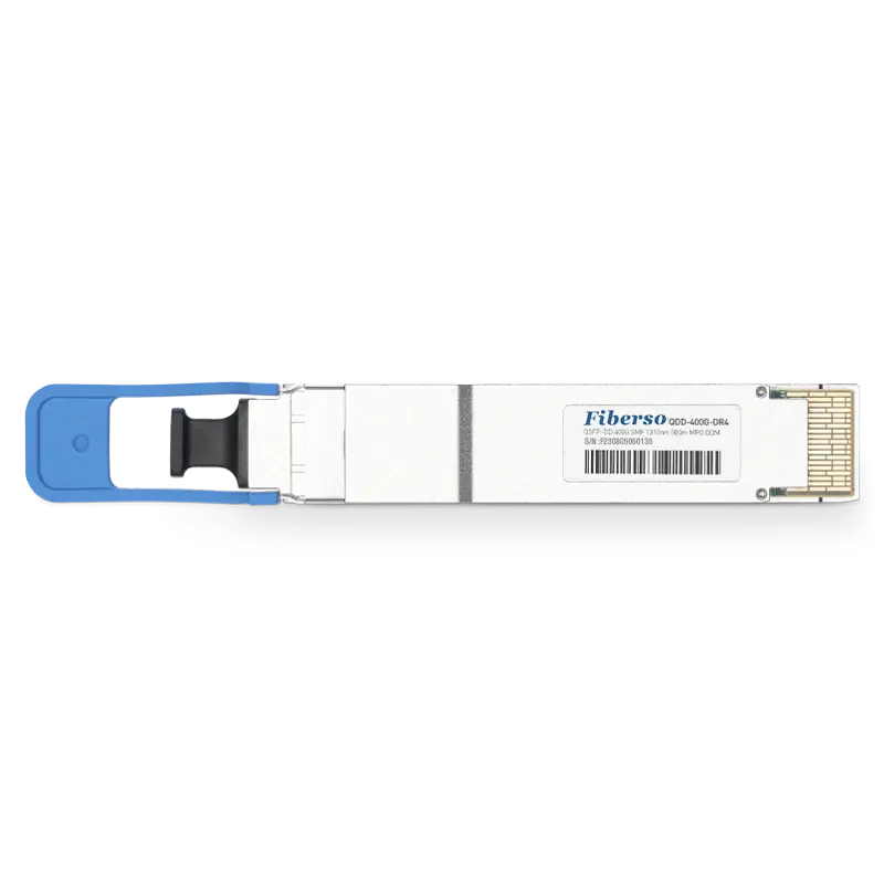 

Fiberso QSFP-DD 400G DR4 Module PAM4 1310nm 500m MTP/MPO-12 (APC) SM Fiber Optical Transceiver for data center