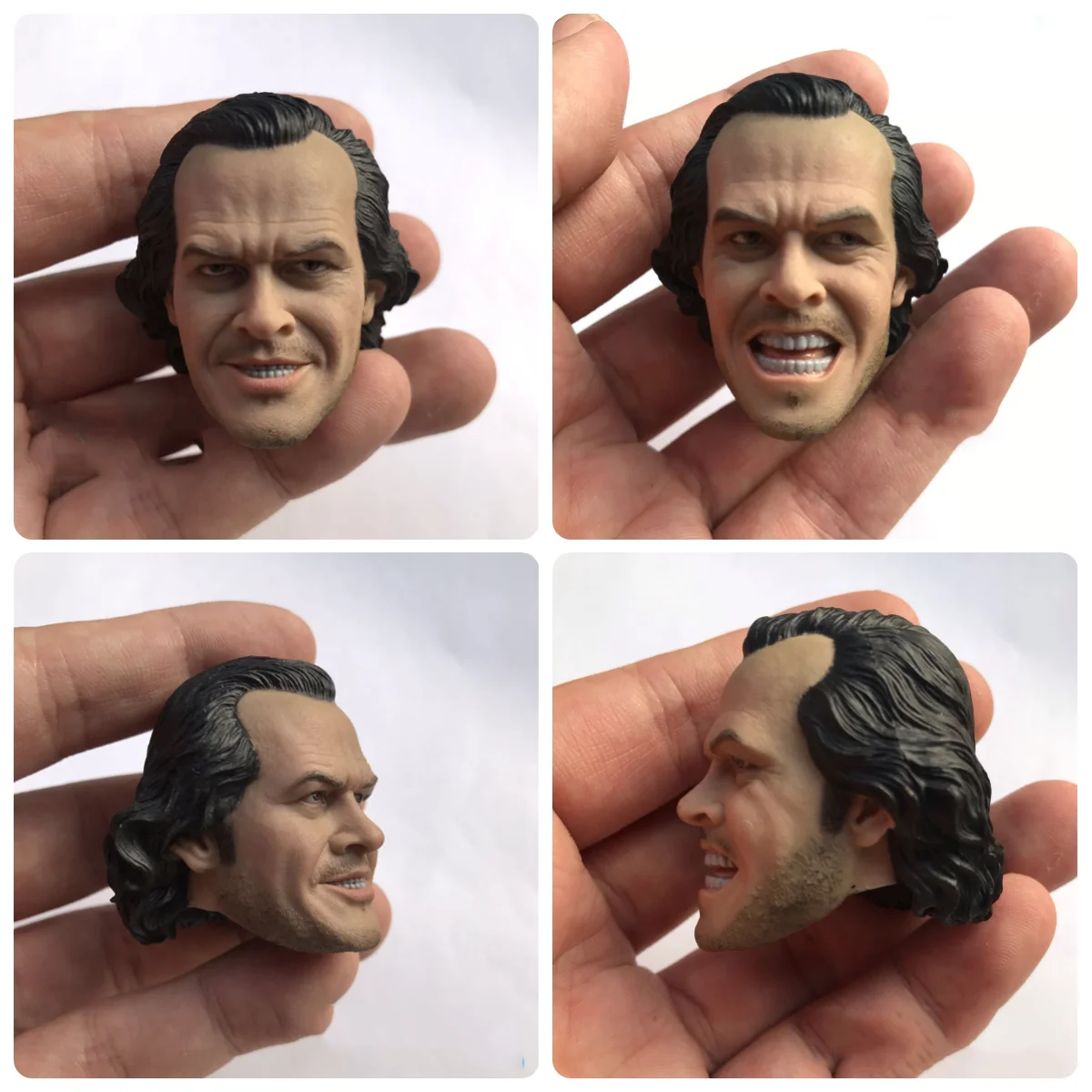 1/6 Męska Głowa Jacka z Uśmiechem, Model do Rzeźbienia, Pasuje do Figur Akcji 12-calowych, Kolekcjonerski, DIY