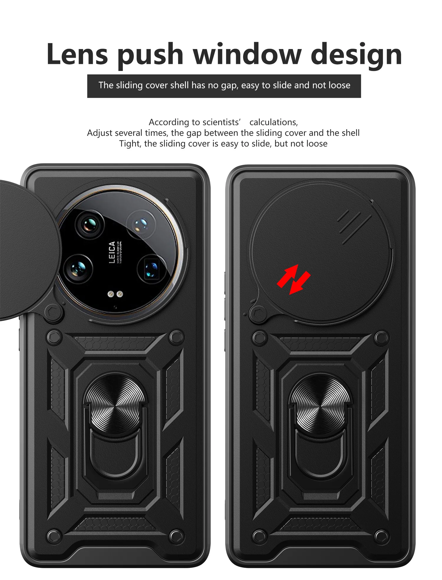 Shockproof Case For Xiaomi14 UItra Camera Protection Phone xiaomi14 UITRA Slide Lens Protect Cover Magnetic Car Holder