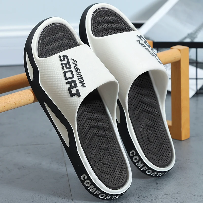 

Men's Summer Indoor Home Batoom Anti-Slip Odor-Resistant Outdoor Slippers Comfortable PVC Material Casual Slip-On oes