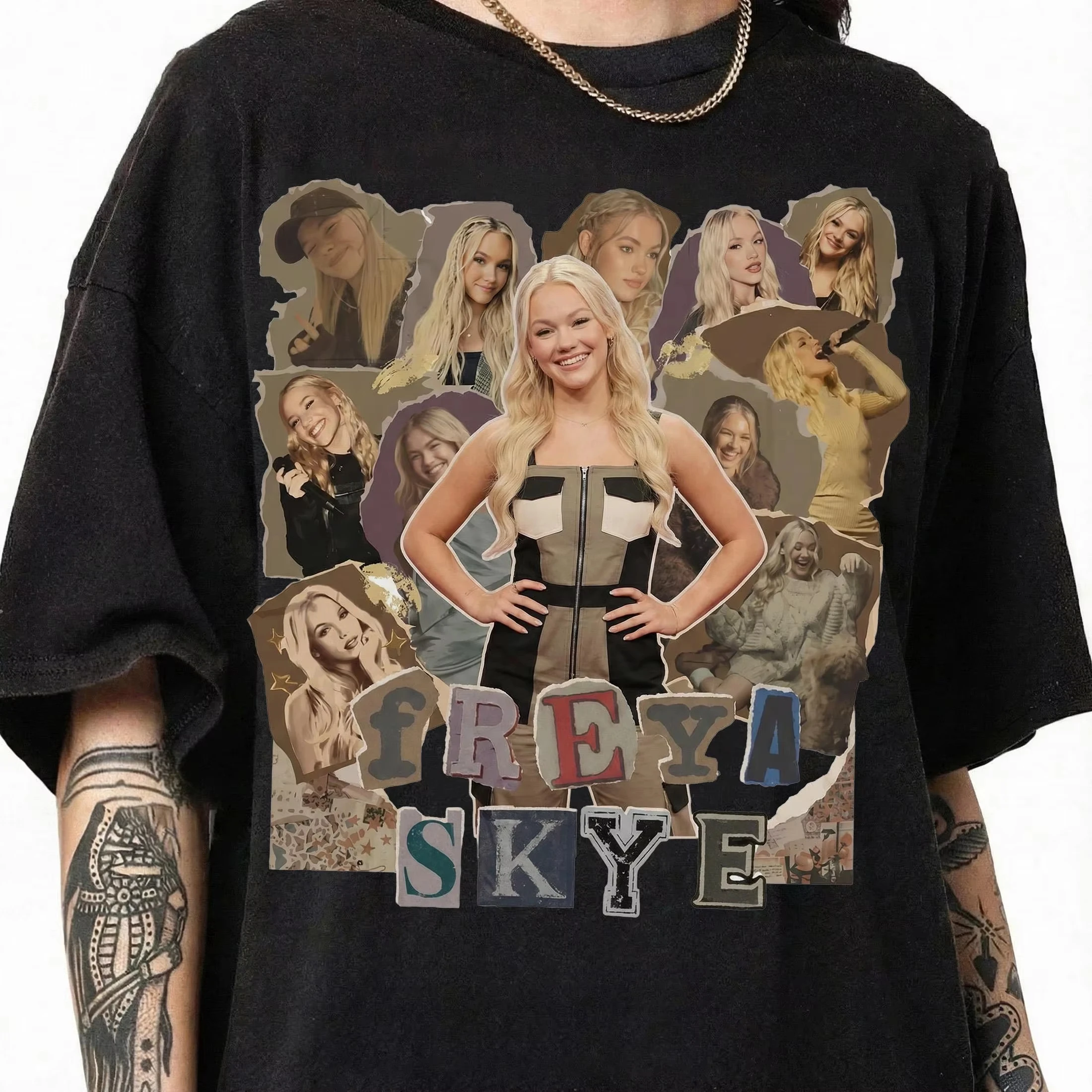 

Disney Zombies 4 Nova Bright Shirt, Victor & Nova Photo Tee, Freya Skye Zombies Dawn of the Vampires Music Tour