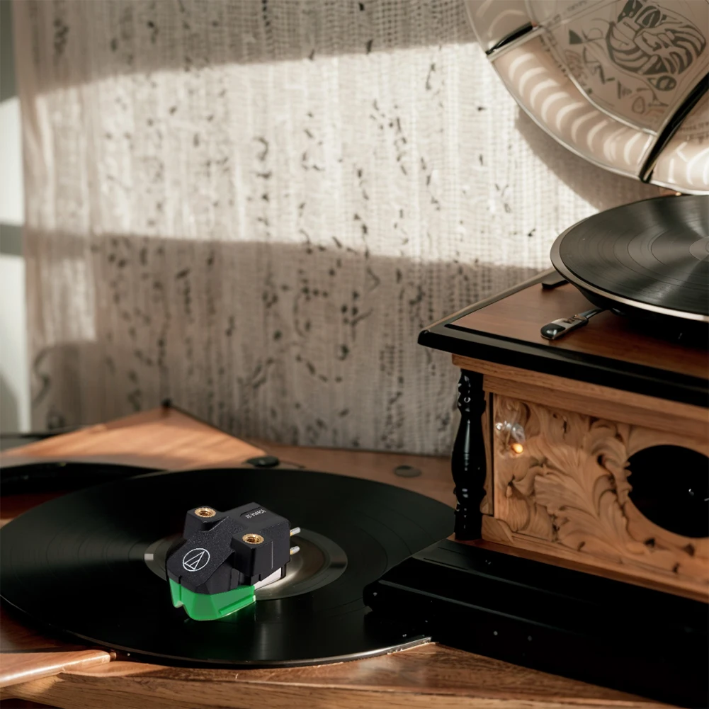 

AT-VM95E Двойной картридж с подвижным магнитом для проигрывателя, стилус VM, стереокартридж с подвижным магнитом, стилус для проигрывателя виниловых пластинок