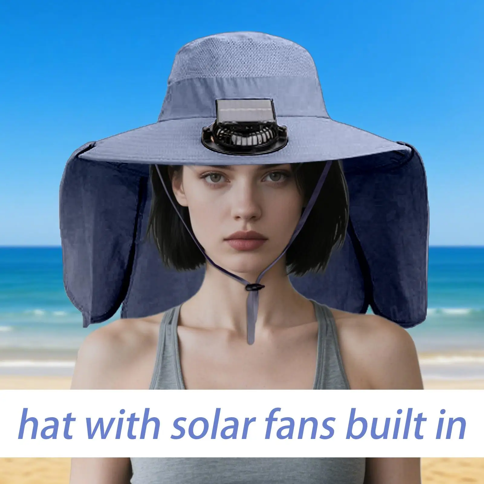 

Fishing Hat With Solar Fan Sun Protection Hat With Fan Efficient Cooling Silent Outdoor Activities Accessories For Camping