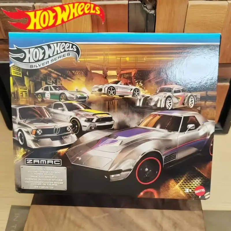 

2026 Hot Wheels Silver Series Zamac 6-Car Box Set Toyota Porsche Ford Volkswagen BMW Corvette 1:64 Diecast Car Model Toy Gift